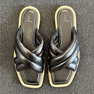 Lafayette 148 New York Donne Slide metallic charcoal.